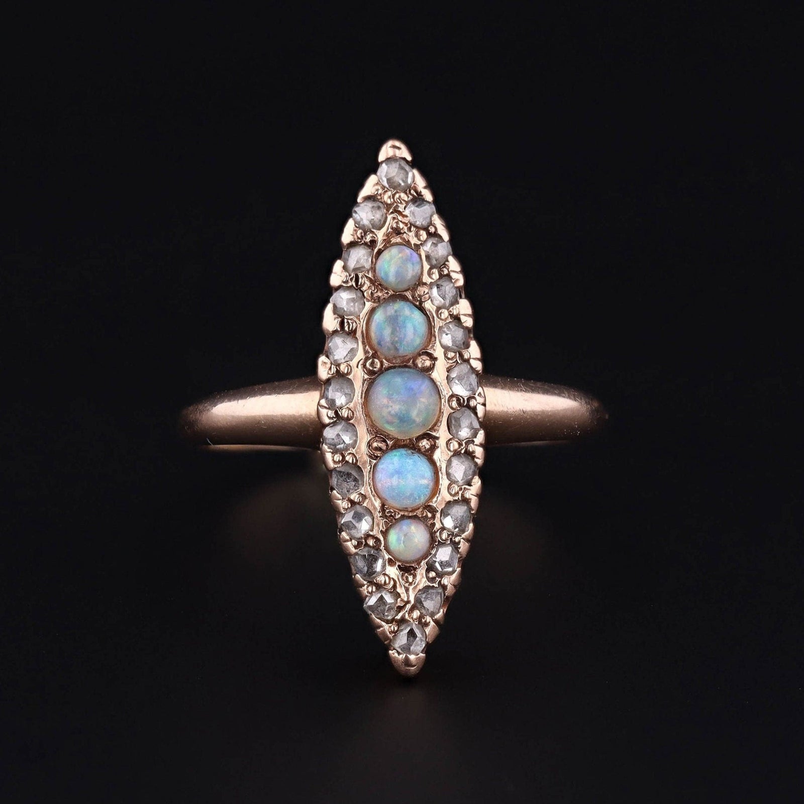 Antique Opal Ring | Navettte Ring - Trademark Antiques