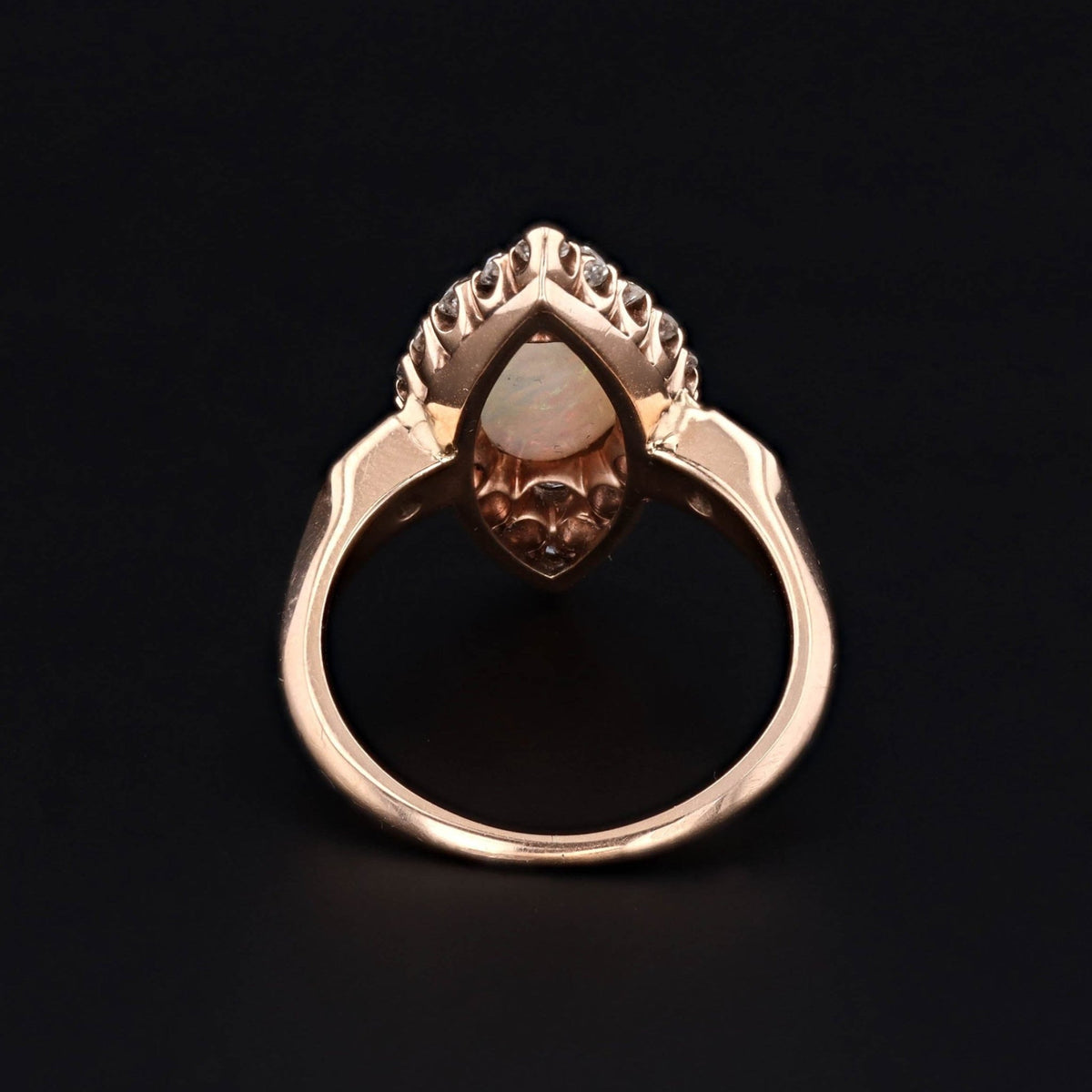 Antique Opal Ring | Opal &amp; Diamond Ring - Trademark Antiques