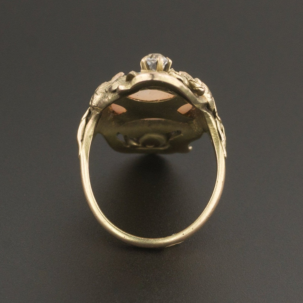 Antique Opal Ring | Opal &amp; White Sapphire Ring - Trademark Antiques