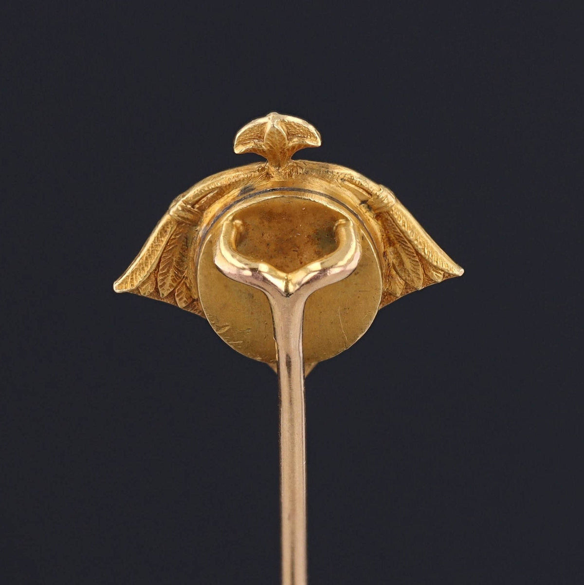 Antique Opal Scarab Stick Pin | Antique Egyptian Revival Stick Pin - Trademark Antiques