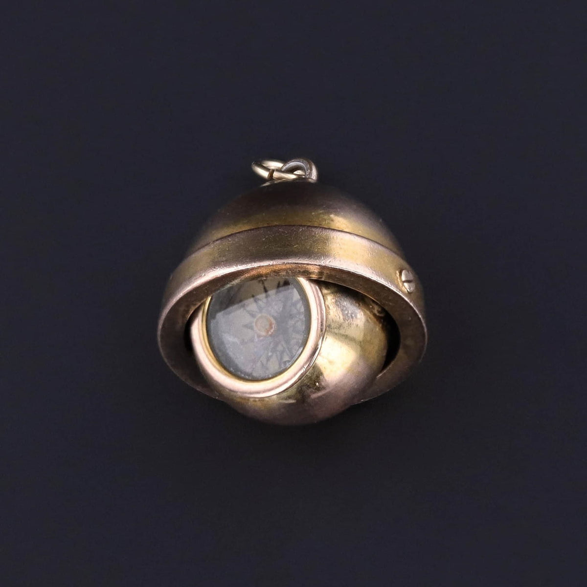Antique Orb Compass Pendant of 14k Gold - Trademark Antiques