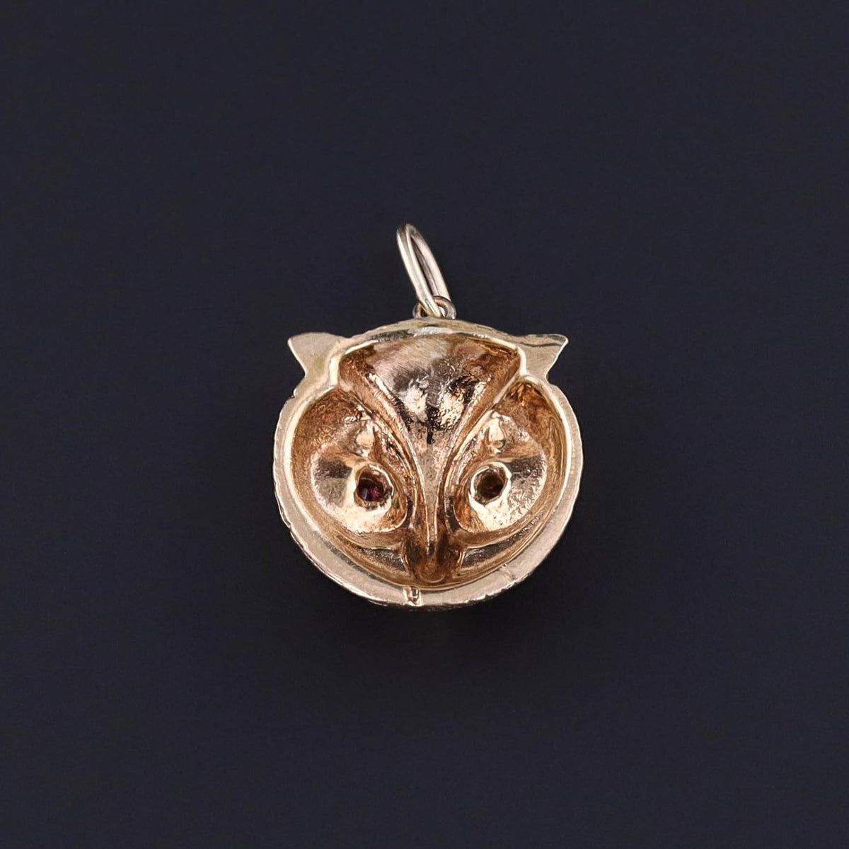 Antique Owl Charm of 14k Gold - Trademark Antiques