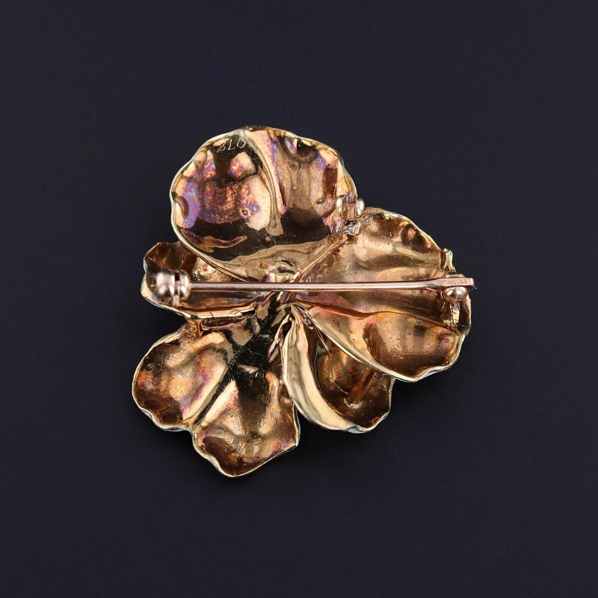 Antique Pansy Brooch of 14k Gold - Trademark Antiques