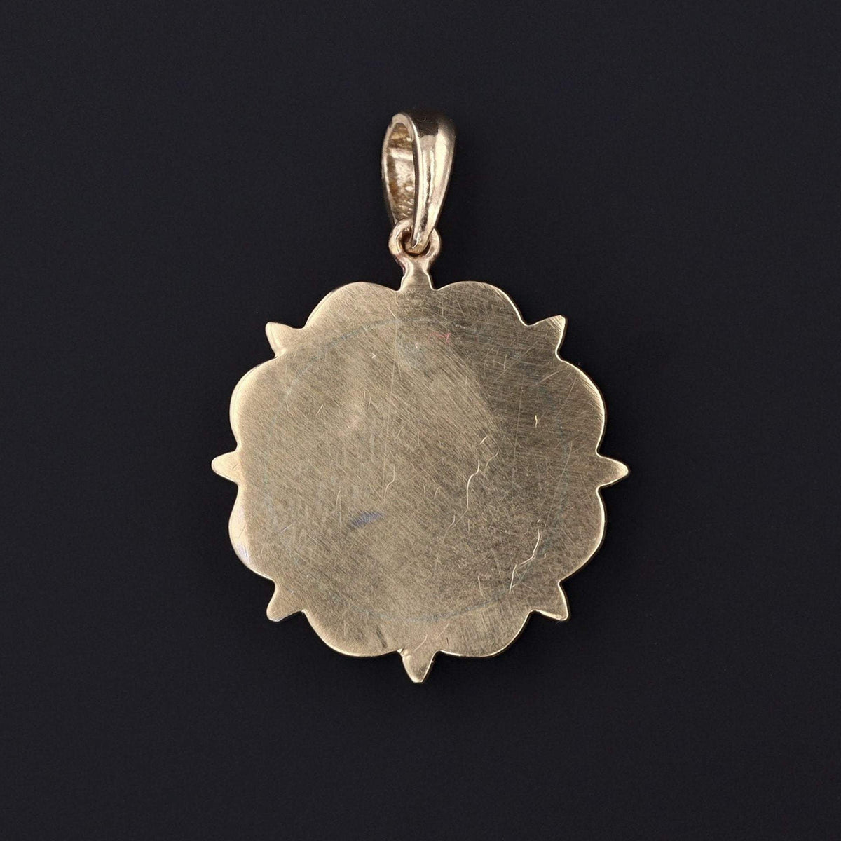 Antique Pansy Charm | Antique Reverse Painted Crystal Pansy Charm - Trademark Antiques