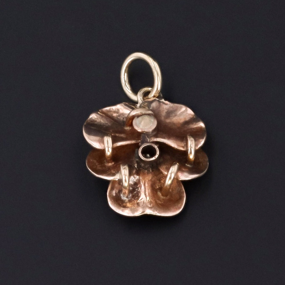 Antique Pansy Pendant | Diamond Pansy Pendant - Trademark Antiques