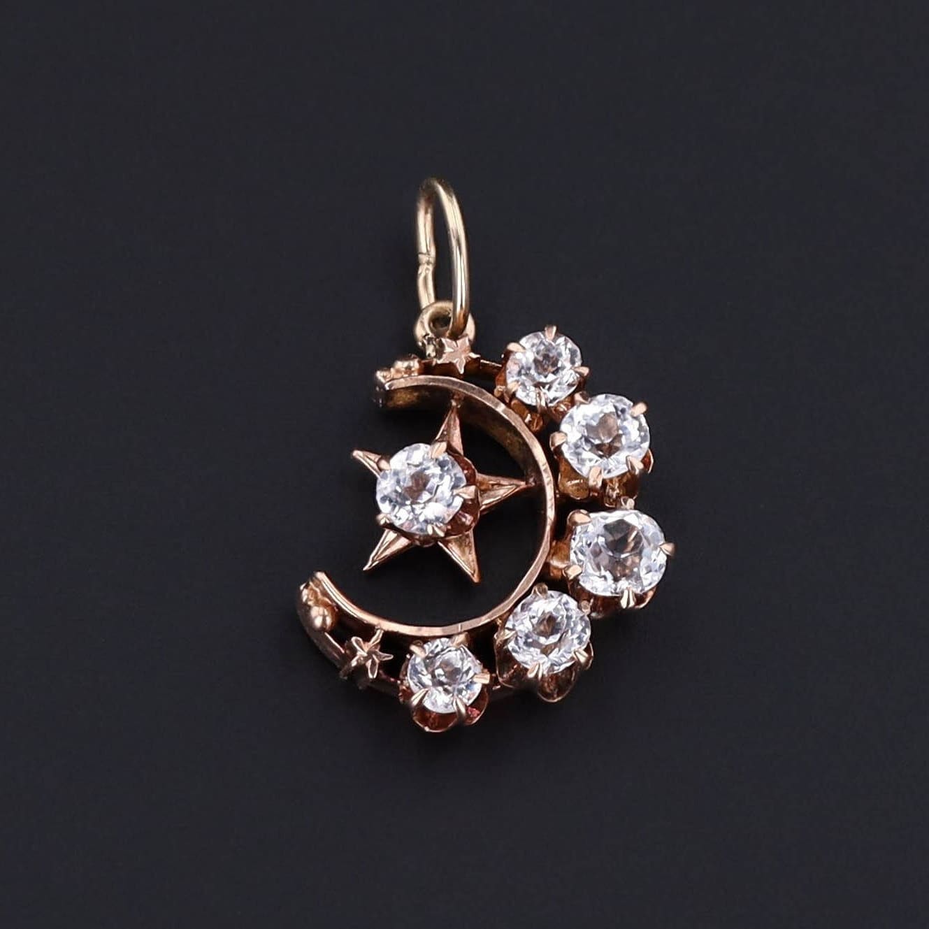 Antique Paste Crescent of 14k Gold - Trademark Antiques