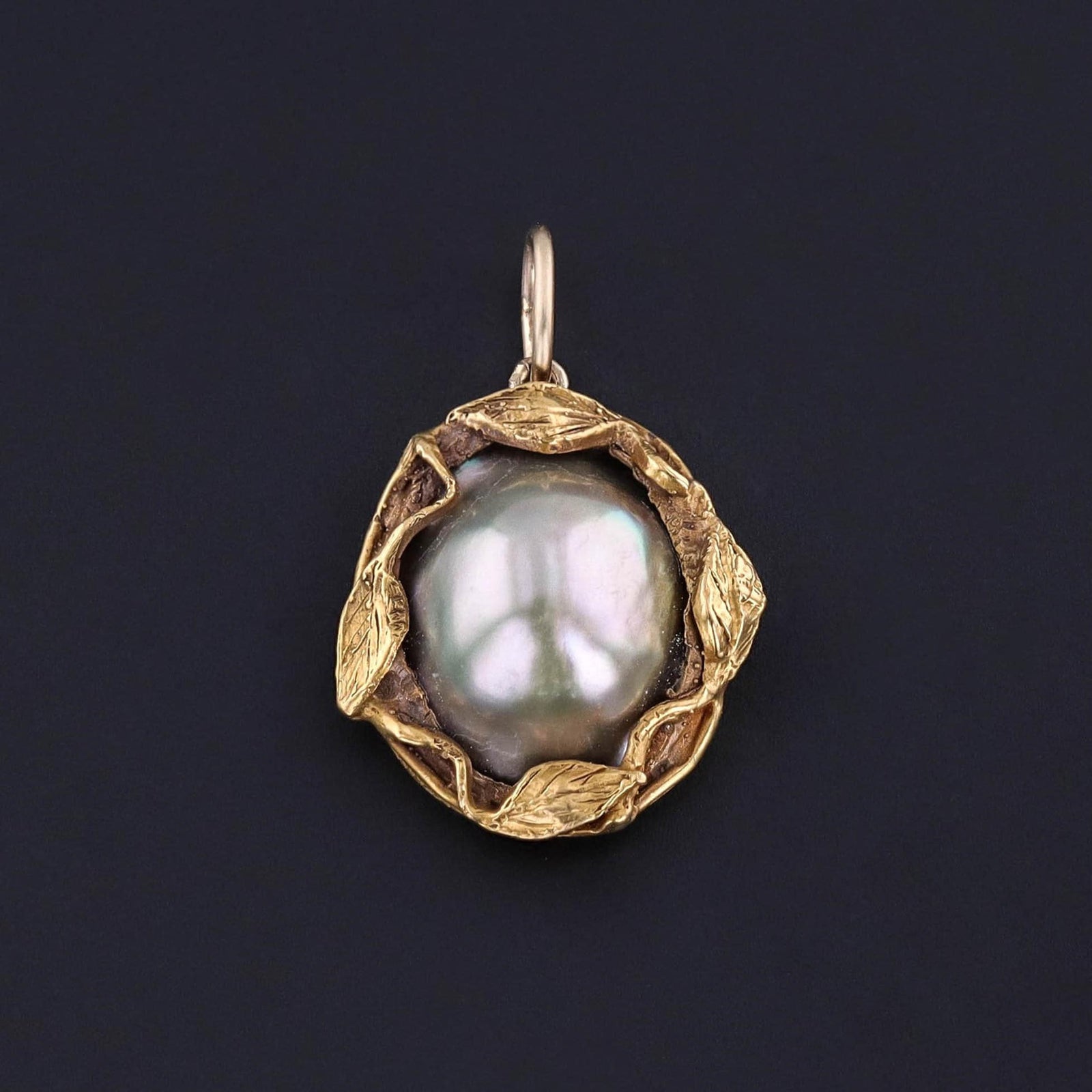 Antique Pearl Charm of 14k Gold - Trademark Antiques