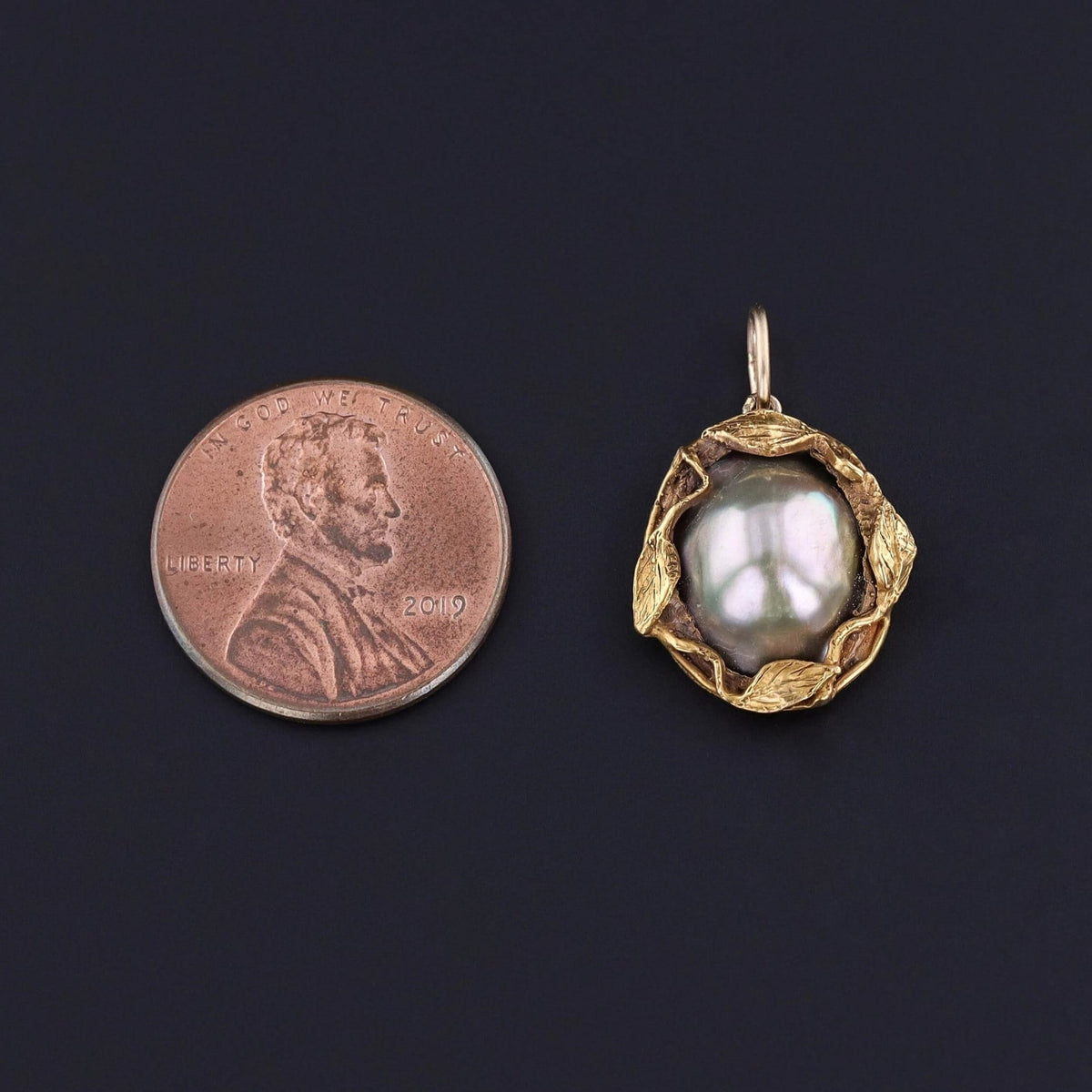 Antique Pearl Charm of 14k Gold - Trademark Antiques