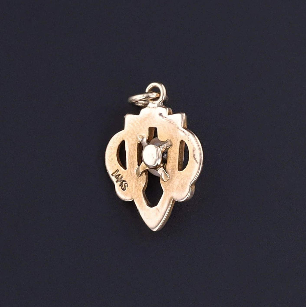 Antique Pearl Charm of 14k Gold - Trademark Antiques