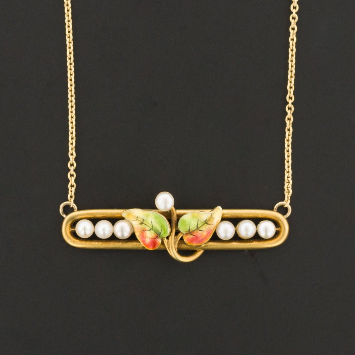 Antique Pearl Conversion Necklace of 14k Gold - Trademark Antiques