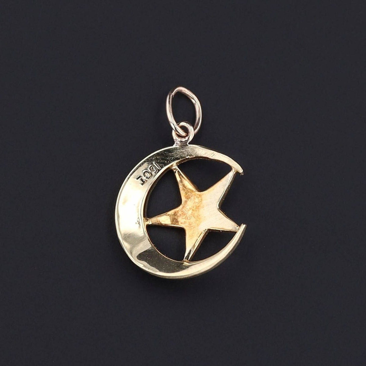 Antique Pearl Crescent Conversion Pendant of 15ct Gold - Trademark Antiques