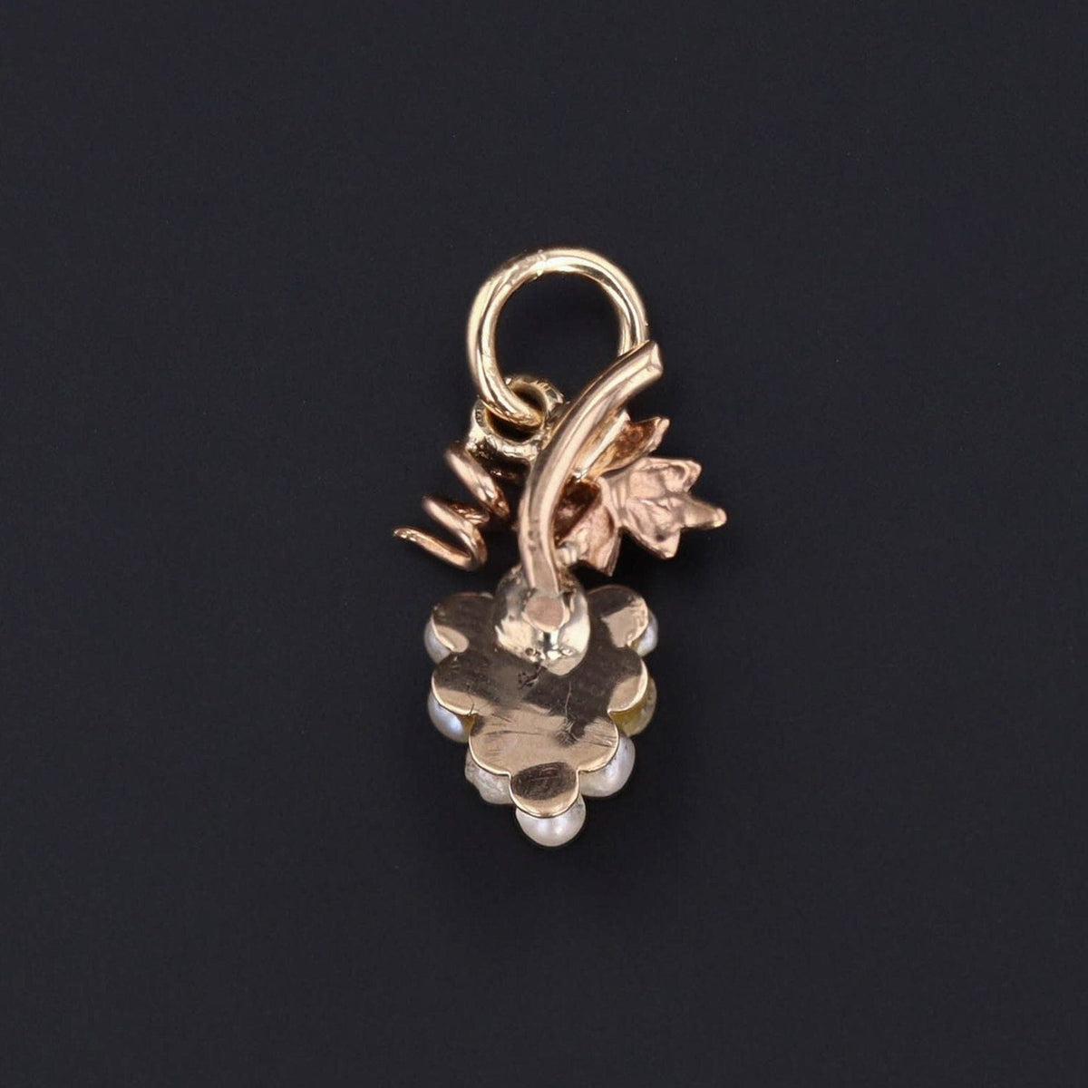 Antique Pearl Grape Pendant | 10k Gold Victorian Grape Pendant - Trademark Antiques
