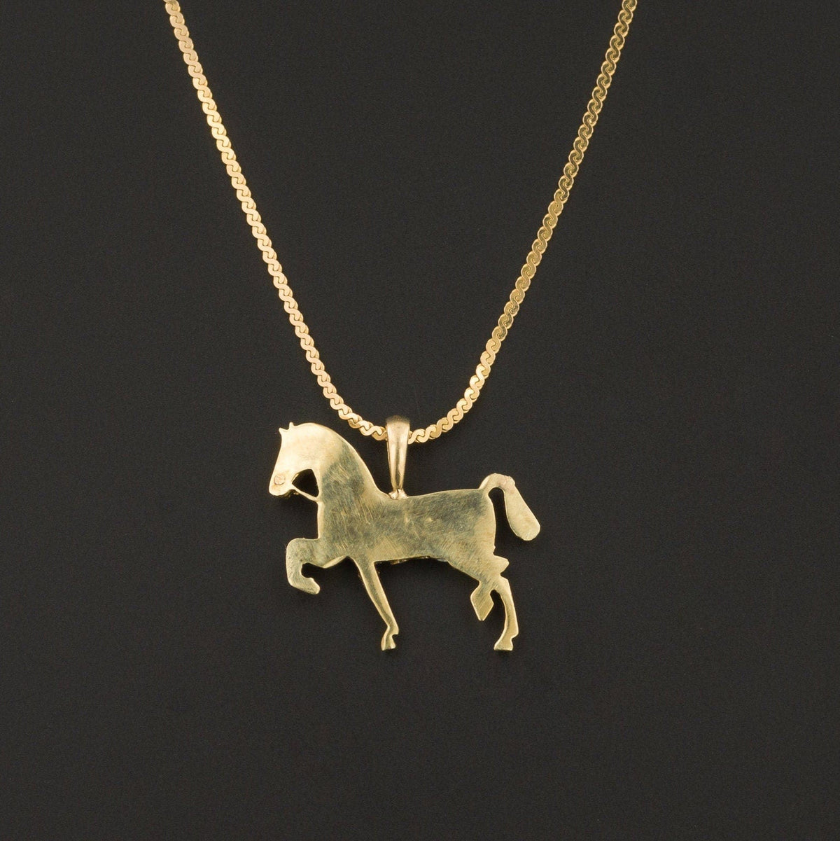 Antique Pearl Horse Pendant of 14k Gold - Trademark Antiques
