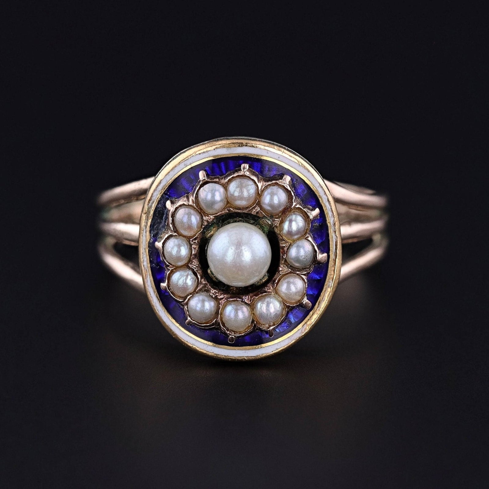 Antique Pearl Ring of 9ct Gold - Trademark Antiques