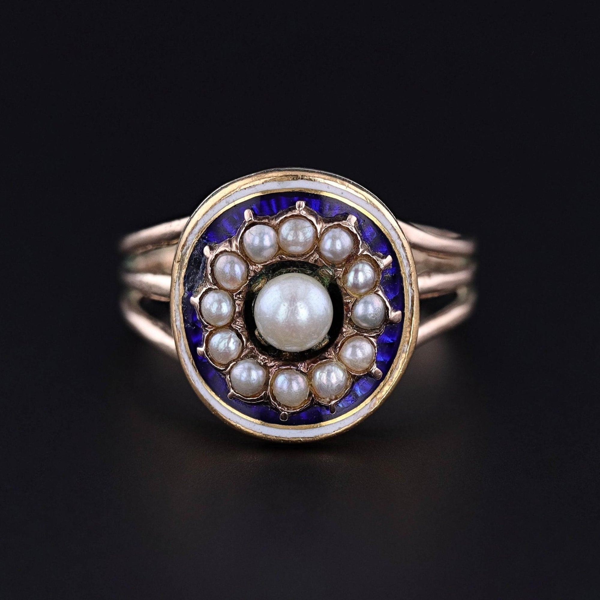 Antique Pearl Ring of 9ct Gold - Trademark Antiques