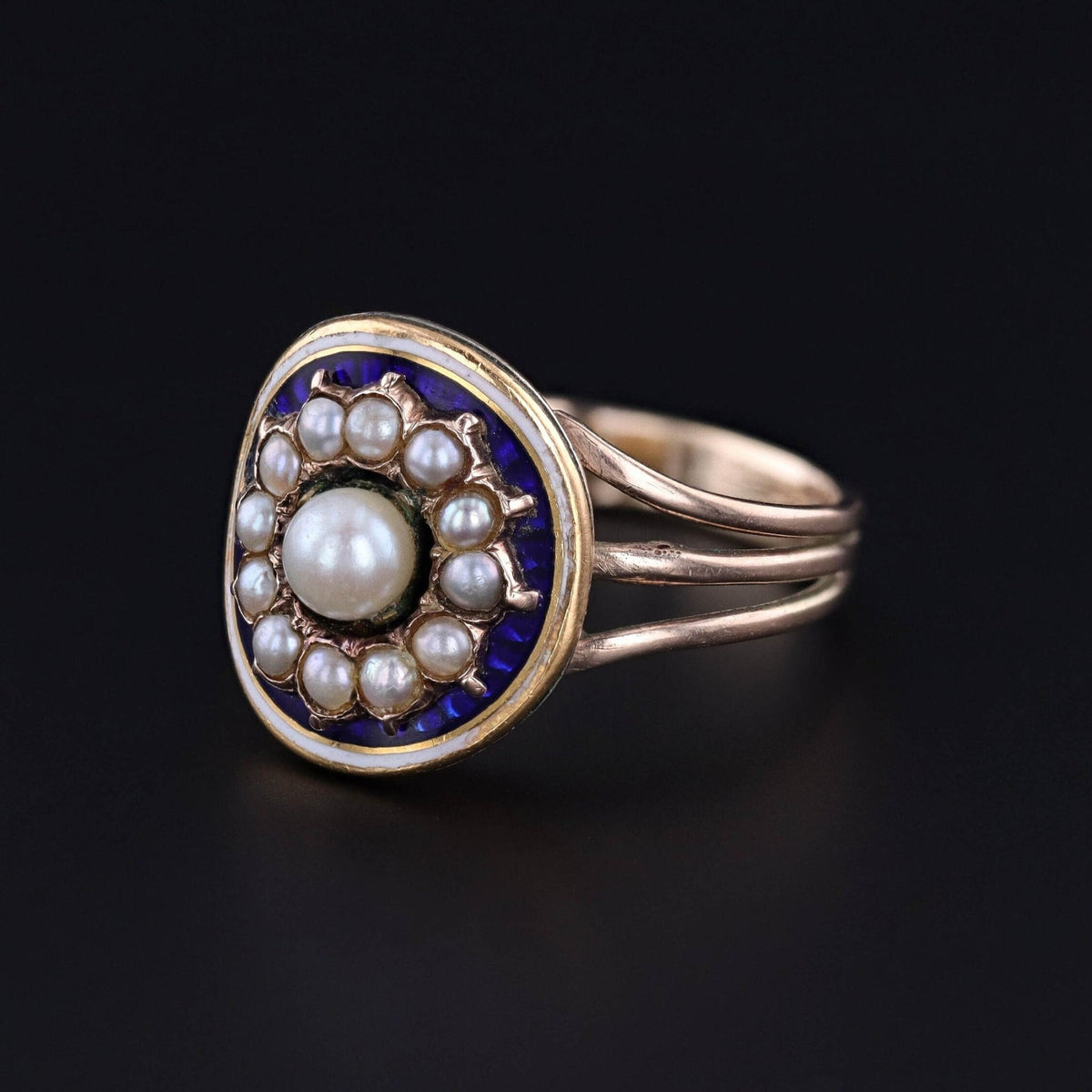 Antique Pearl Ring of 9ct Gold - Trademark Antiques