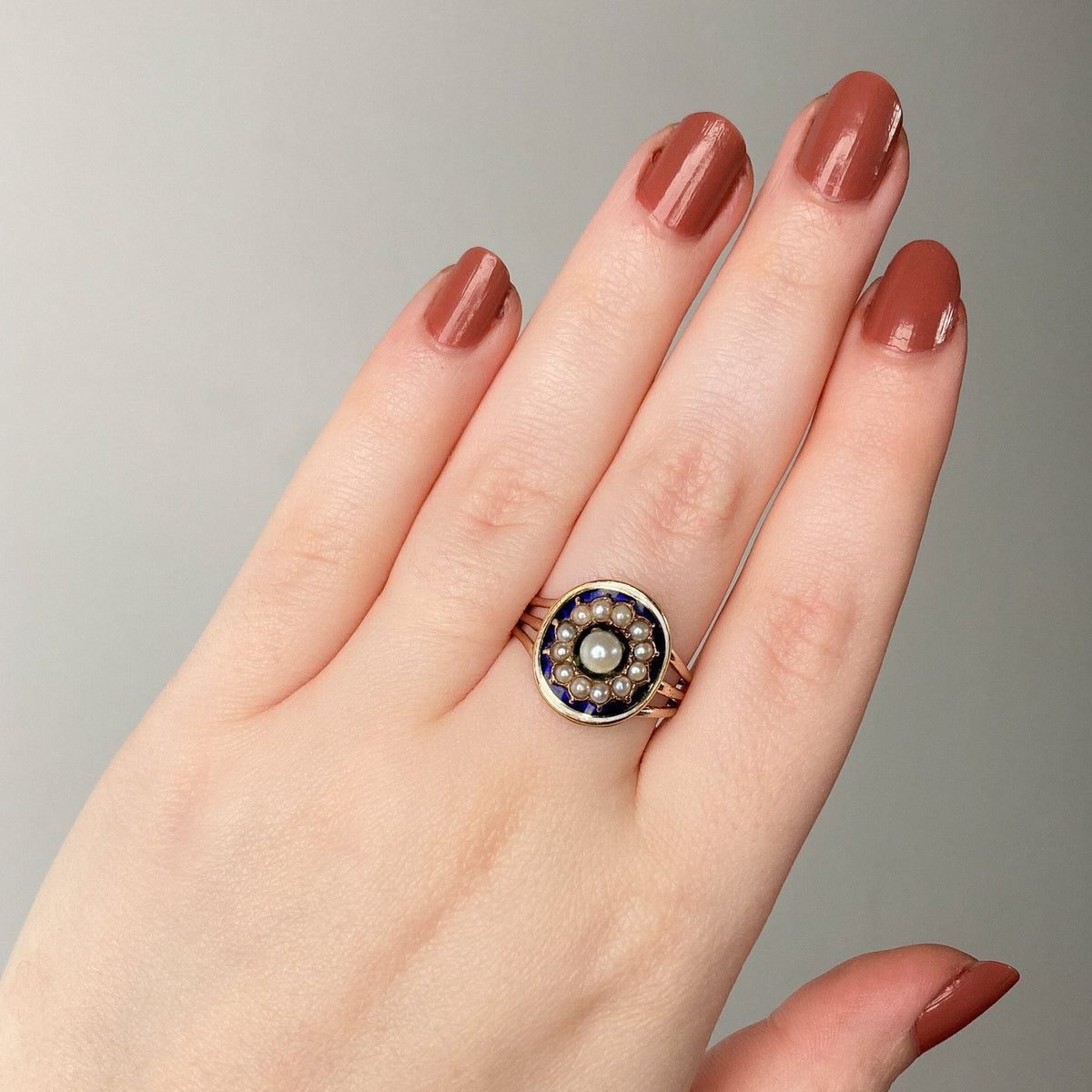 Antique Pearl Ring of 9ct Gold - Trademark Antiques