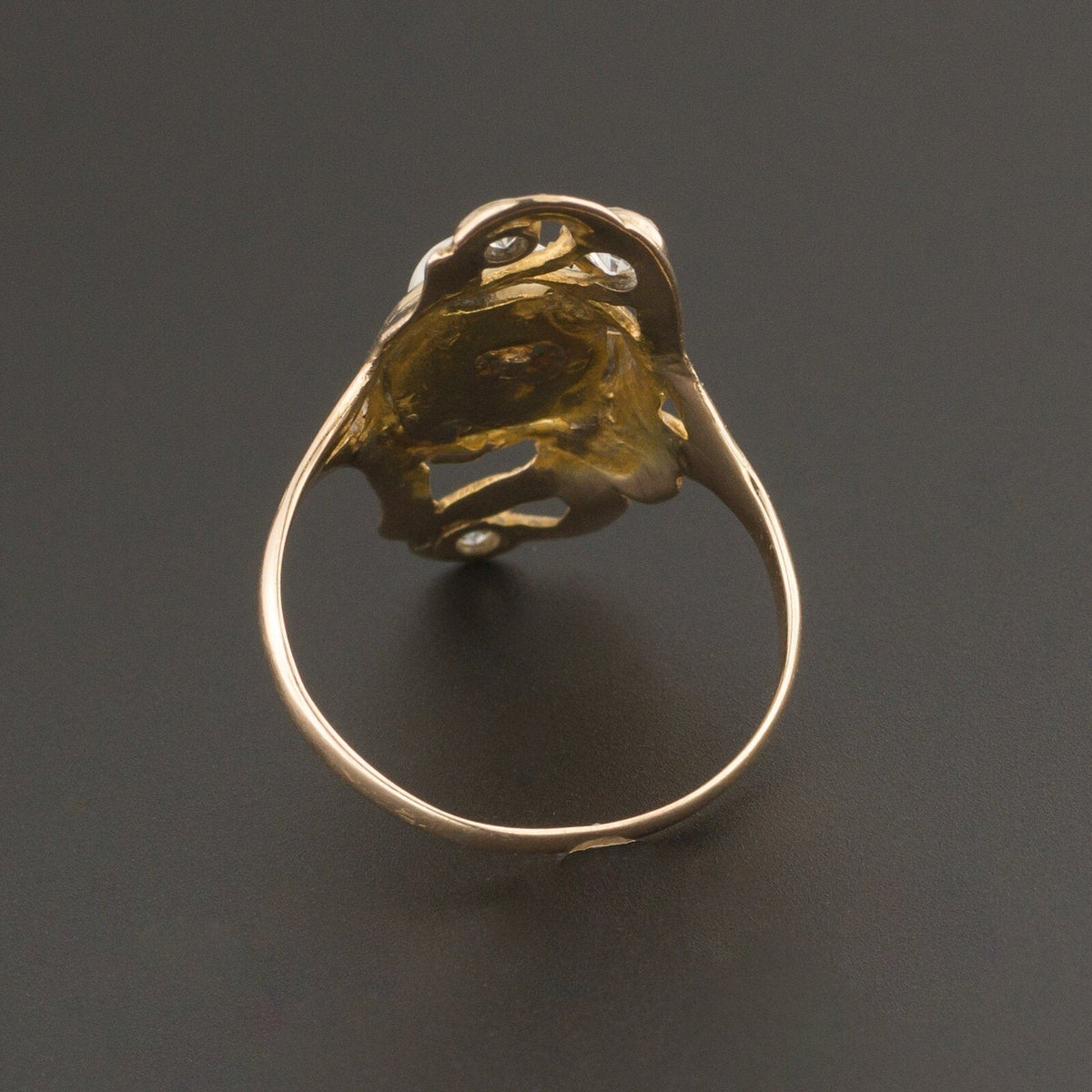 Antique Pearl Ring | Pearl &amp; Diamond Ring - Trademark Antiques