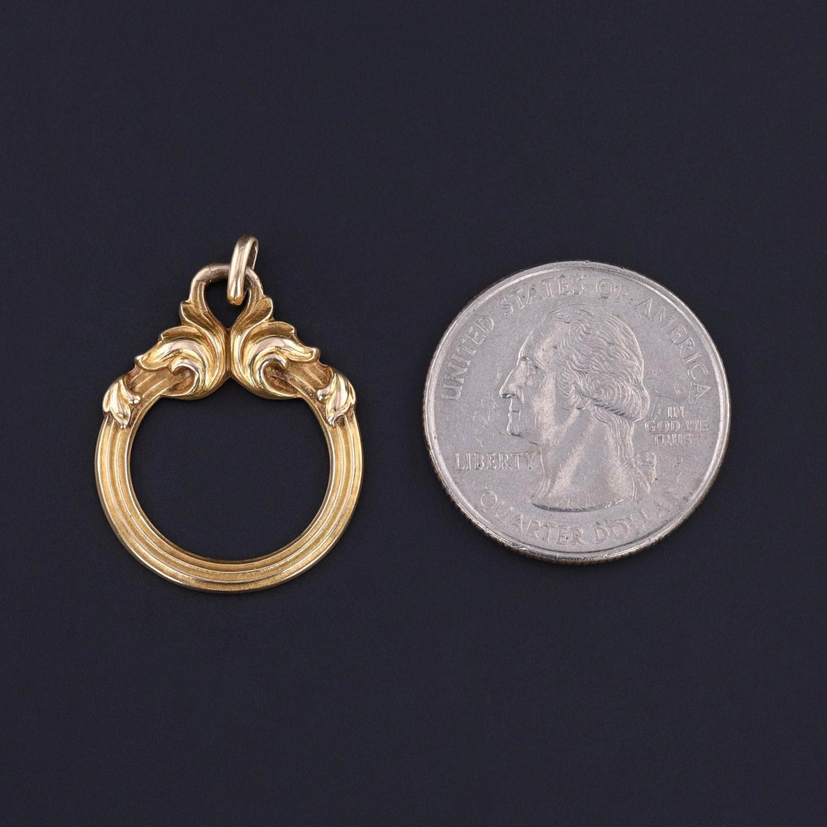 Antique Pendant or Charm Holder of 14k Gold - Trademark Antiques