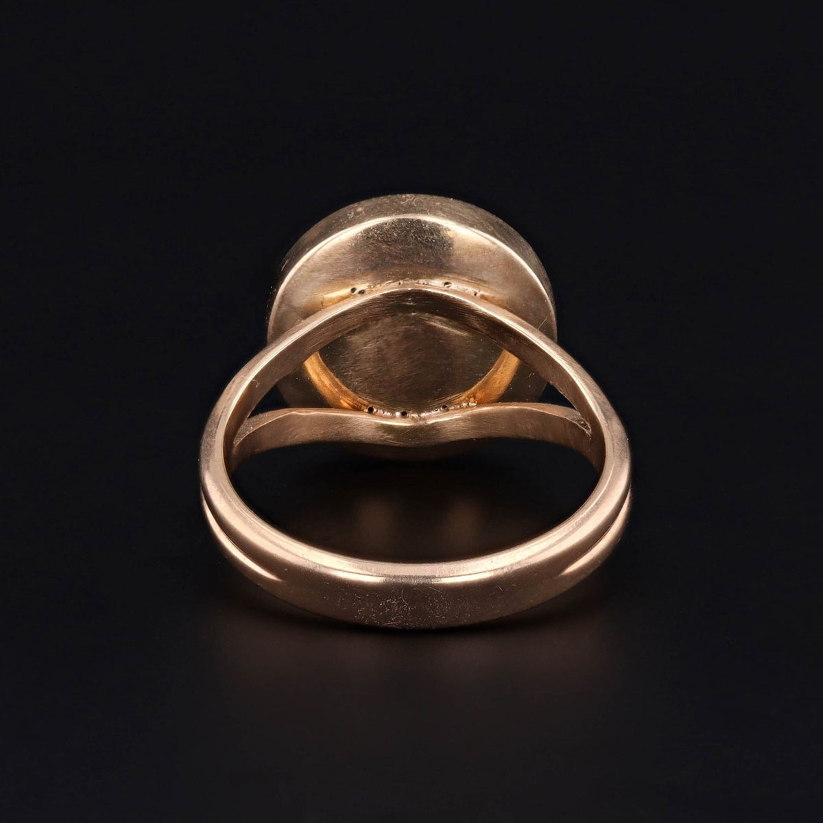 Antique Pietra Dura Butterfly Conversion Ring of 14k Gold - Trademark Antiques