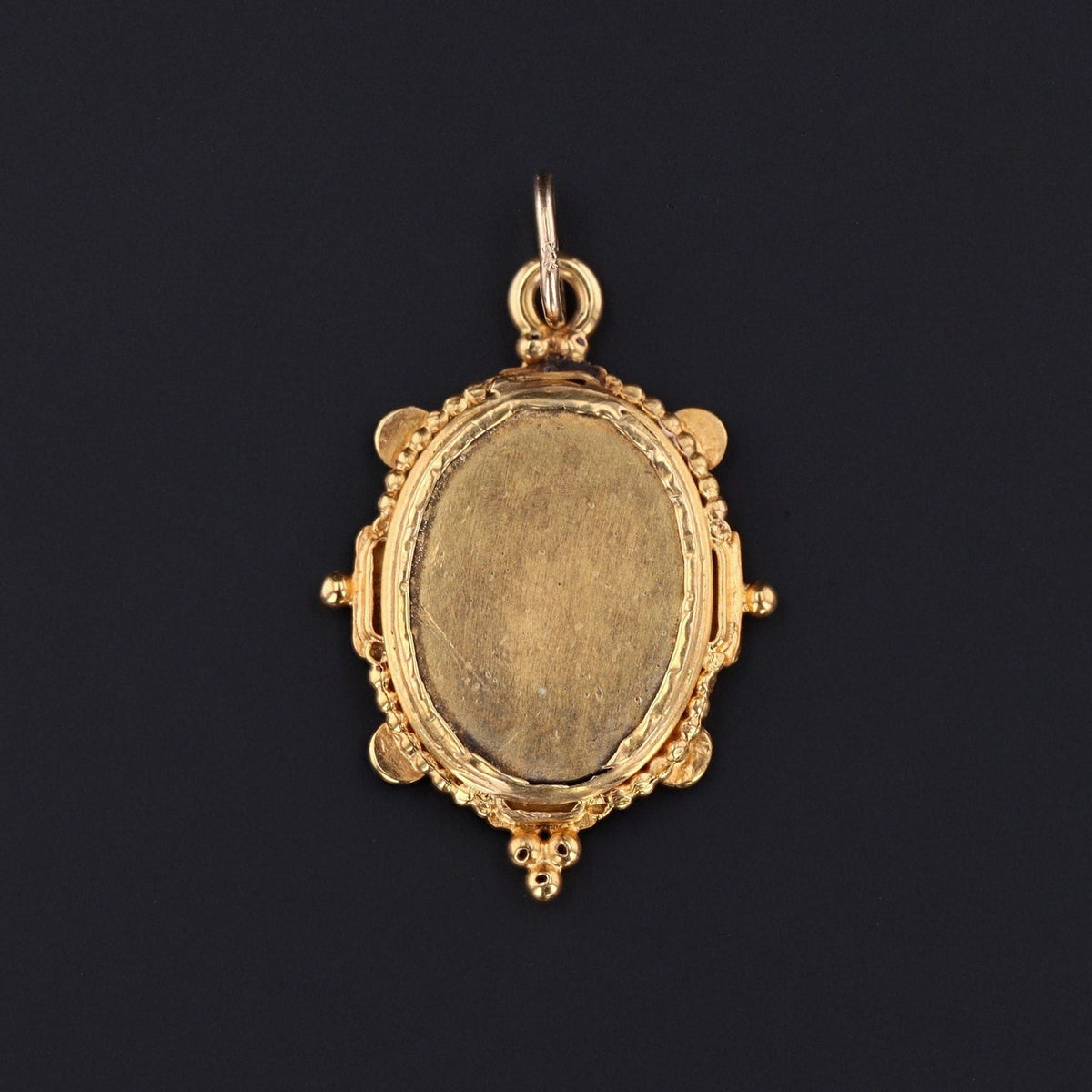 Antique Pietra Dura Flower Pendant of 14k Gold - Trademark Antiques