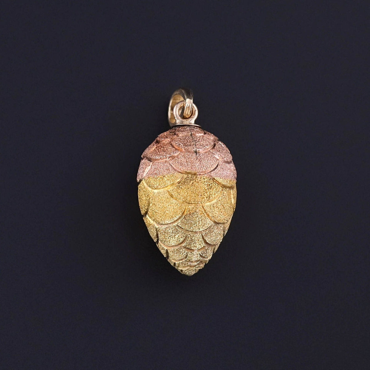 Antique Pinecone Charm of 14k Gold - Trademark Antiques