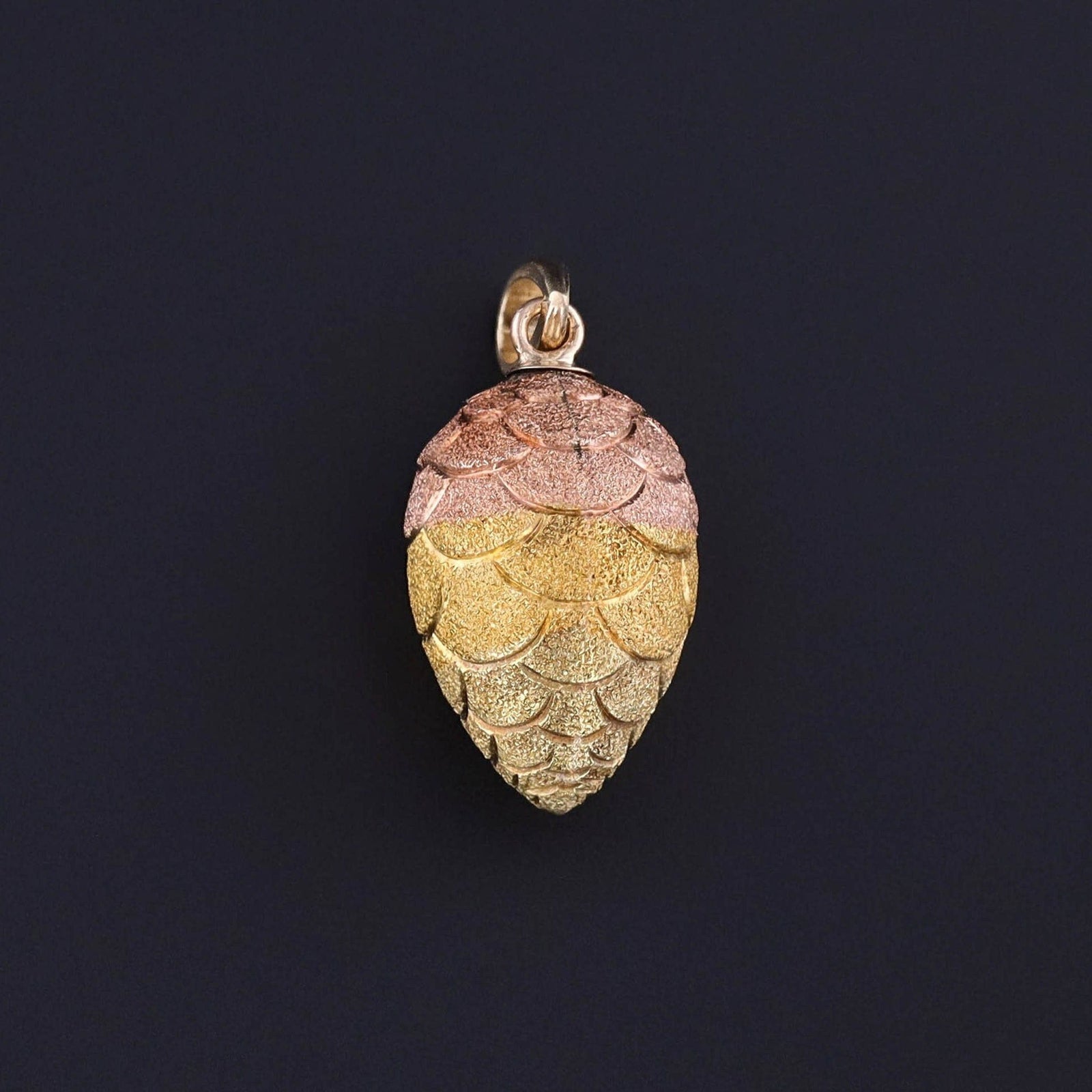 Antique Pinecone Charm of 14k Gold - Trademark Antiques