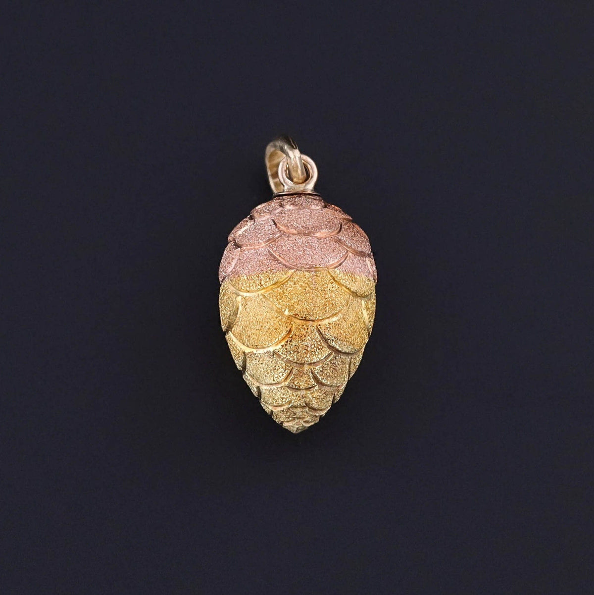 Antique Pinecone Charm of 14k Gold - Trademark Antiques