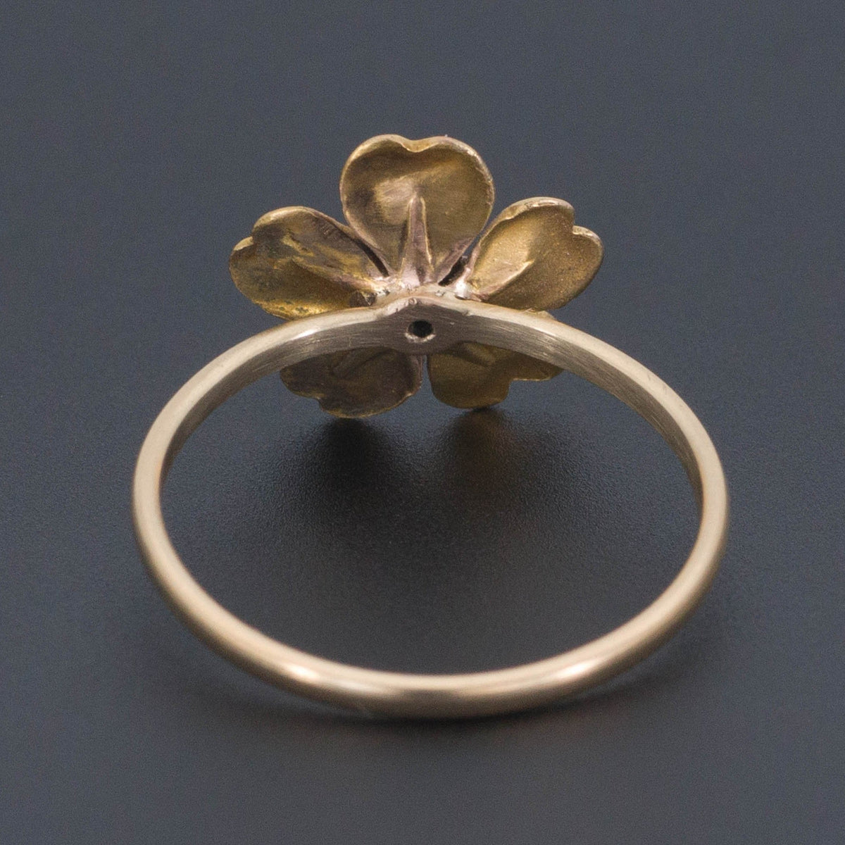 Antique Pink Flower Ring | 14k Gold Flower Ring - Trademark Antiques