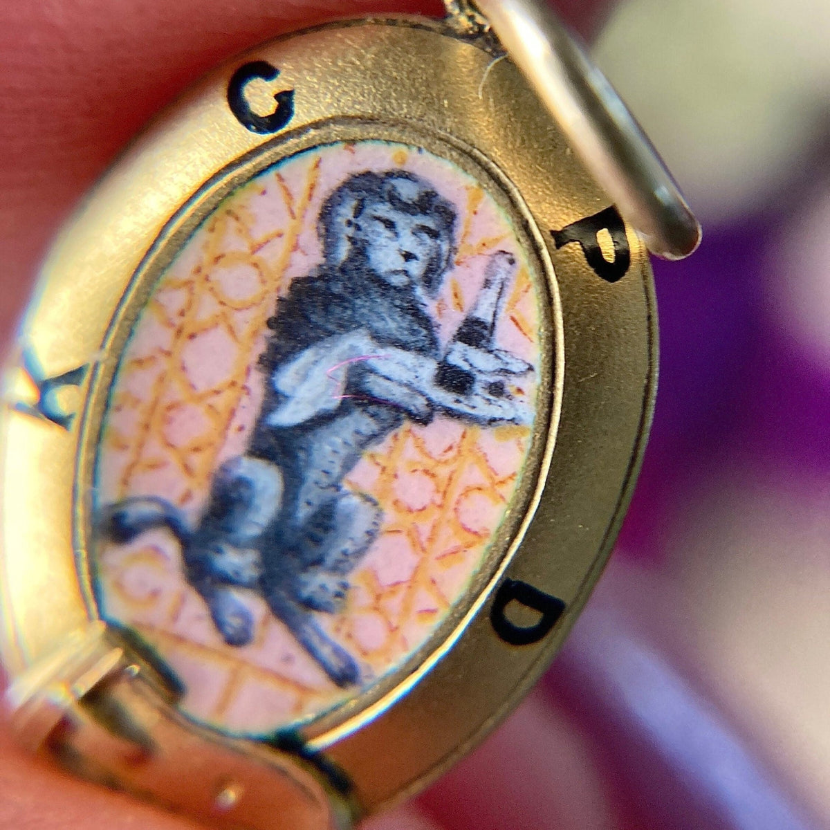 Antique Poodle Dog Charm of 18k Gold - Trademark Antiques