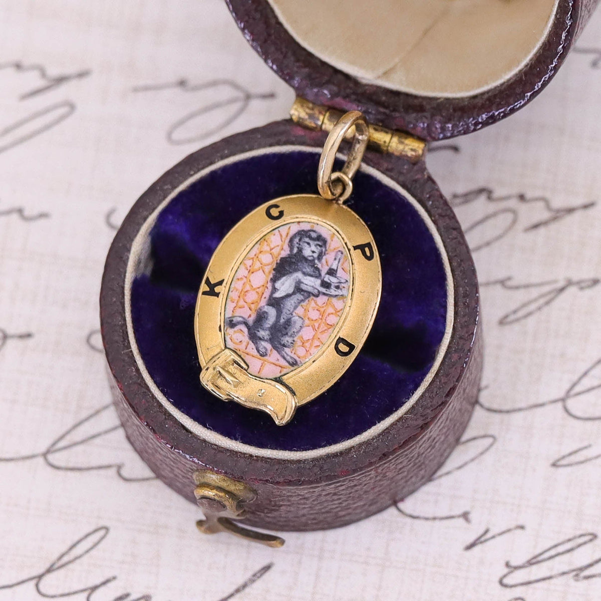 Antique Poodle Dog Charm of 18k Gold - Trademark Antiques