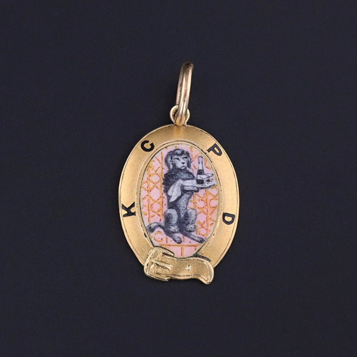 Antique Poodle Dog Charm of 18k Gold - Trademark Antiques