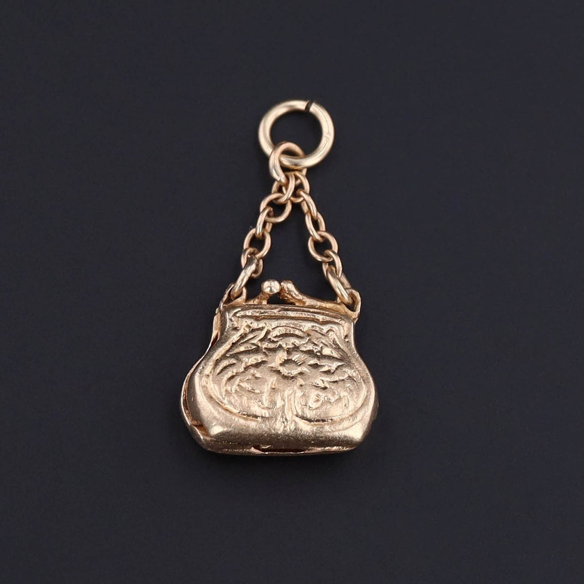 Antique Purse Charm | 14k Gold Charm - Trademark Antiques