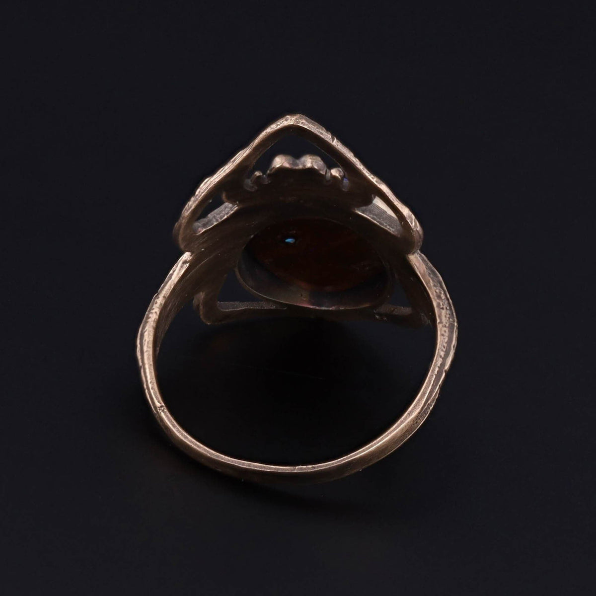 Antique Reproduction Boulder Opal Spider Ring of 14k Gold - Trademark Antiques