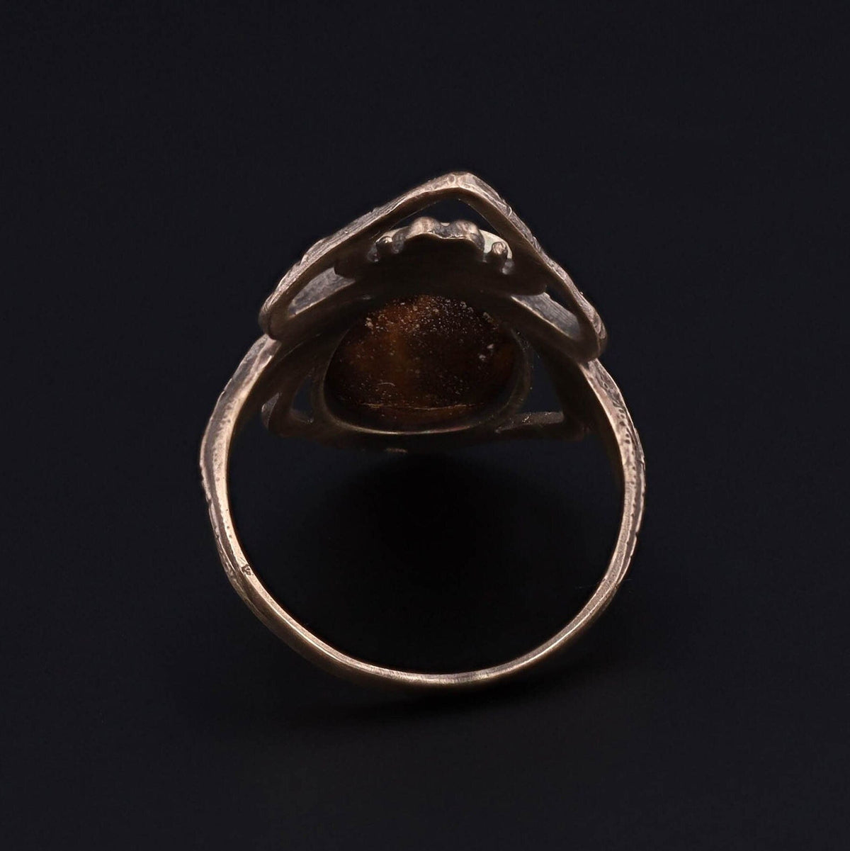 Antique Reproduction Boulder Opal Spider Ring of 14k Gold - Trademark Antiques