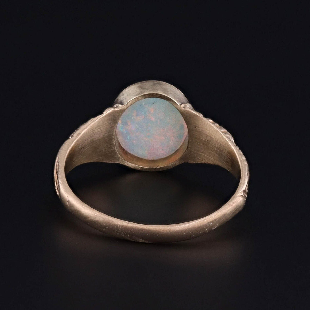 Antique Reproduction Opal Flower Ring of 14k Gold - Trademark Antiques