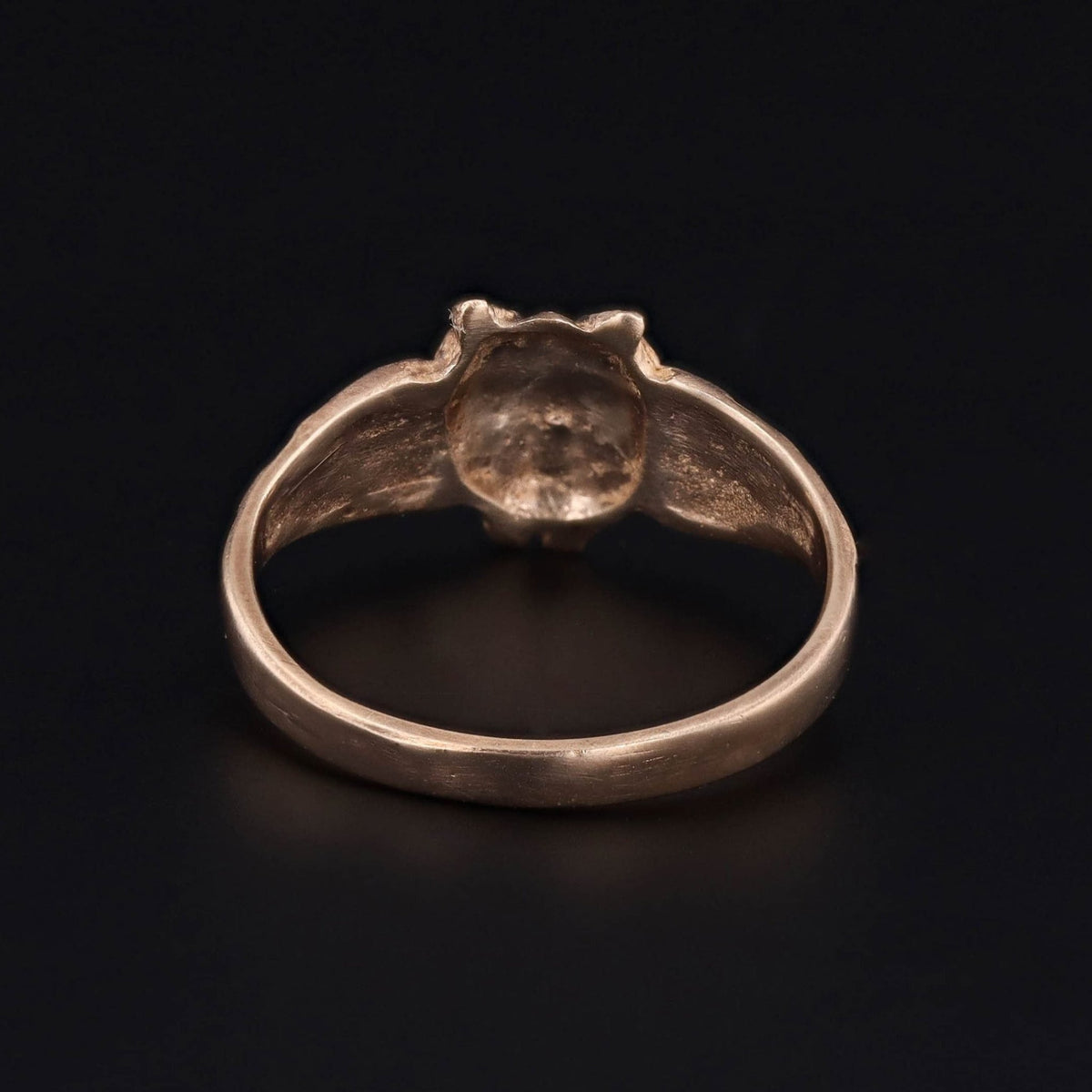 Antique Reproduction Owl with Tsavorite Garnet Eyes Ring of 14k Gold - Trademark Antiques