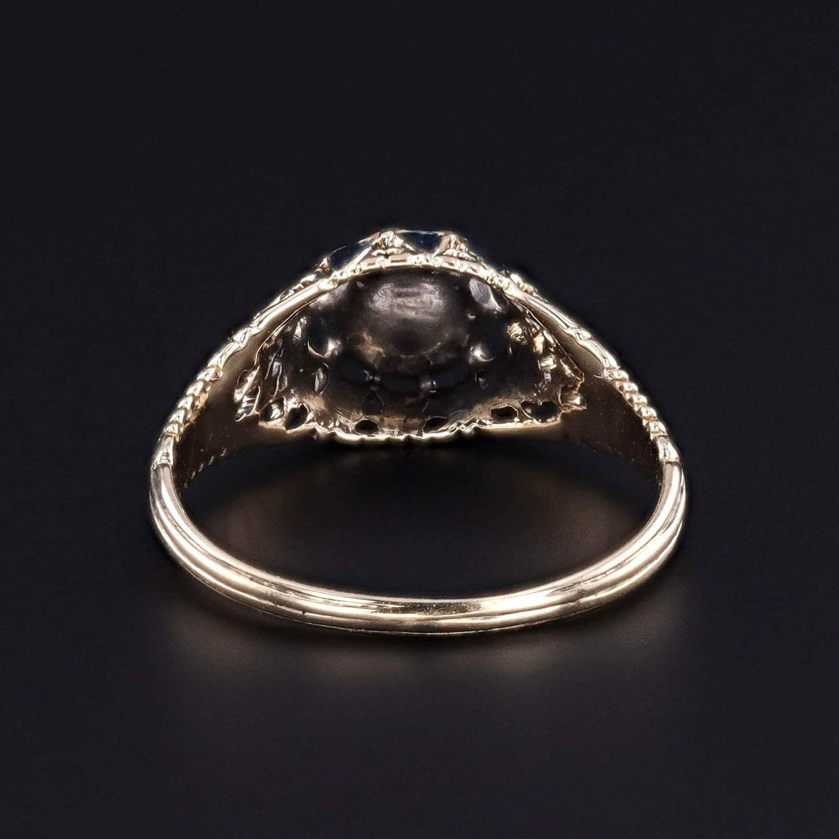 Antique Rose Cut Diamond Ring of 14k Gold - Trademark Antiques