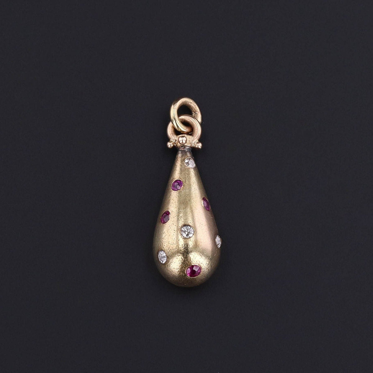 Antique Ruby and Diamond Charm of 14k Gold - Trademark Antiques