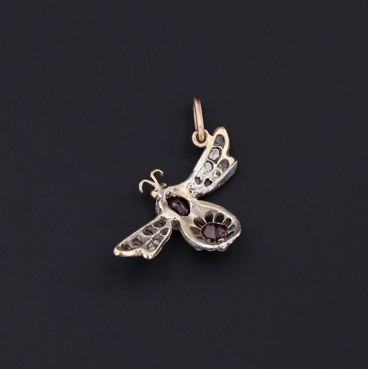 Antique Ruby and Diamond Insect Conversion Charm - Trademark Antiques