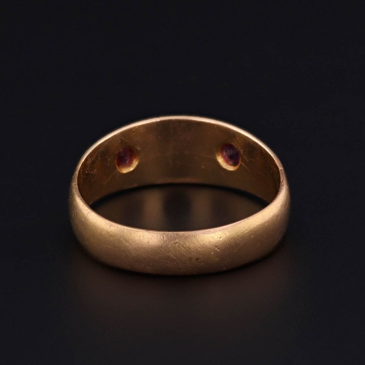 Antique Ruby and Diamond Star Ring of 22ct Gold - Trademark Antiques