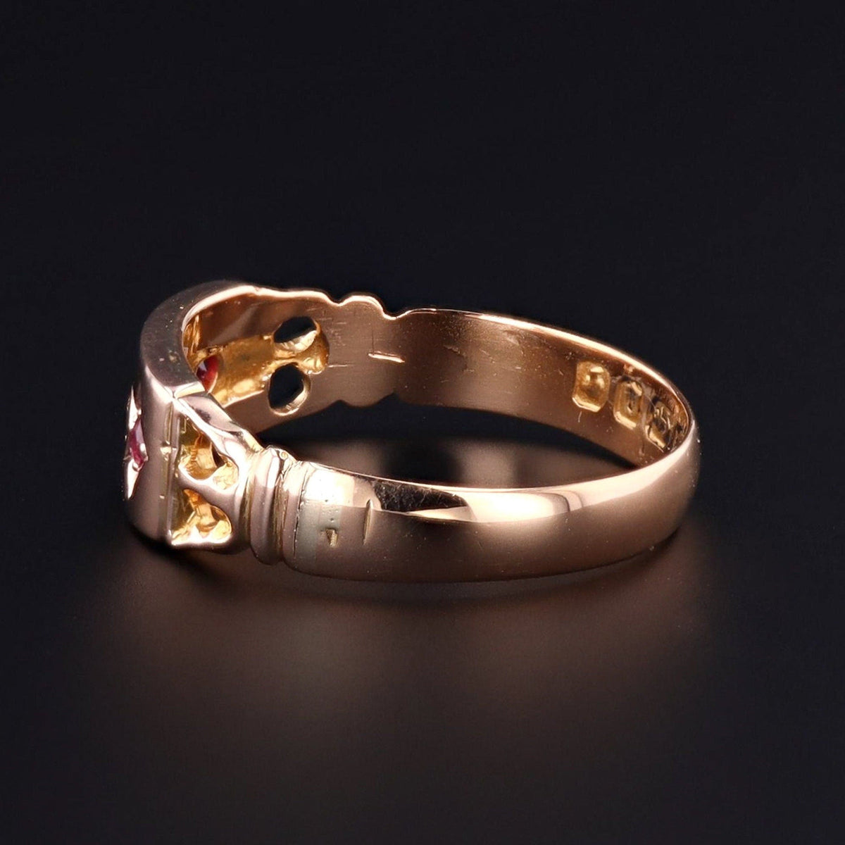 Antique Ruby &amp; Diamond Ring | 18k Gold Ring - Trademark Antiques