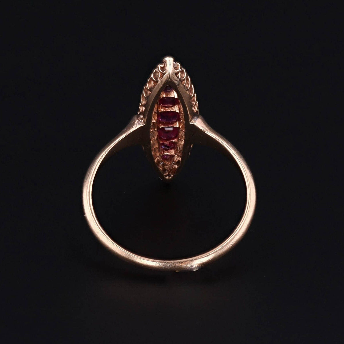 Antique Ruby Ring | Navette Ring - Trademark Antiques