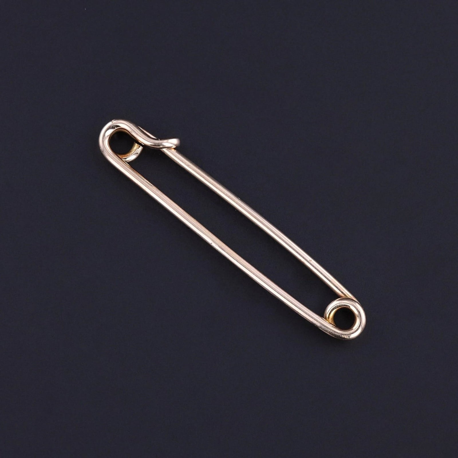 Antique Safety Pin Charm Holder of 14k Gold - Trademark Antiques