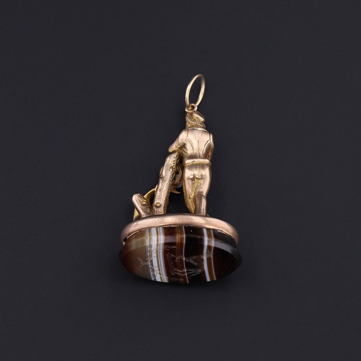 Antique Sailor Pendant Fob of 10k Gold - Trademark Antiques
