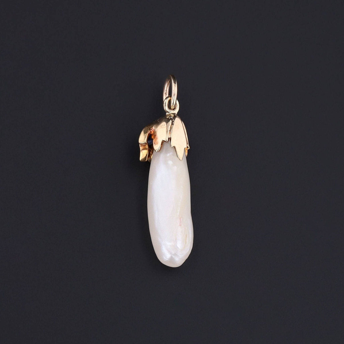 Antique Sapphire and Pearl Conversion Pendant of 14k Gold - Trademark Antiques