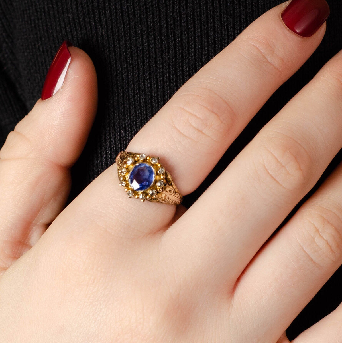 Antique Sapphire Ring | Victorian Ring - Trademark Antiques