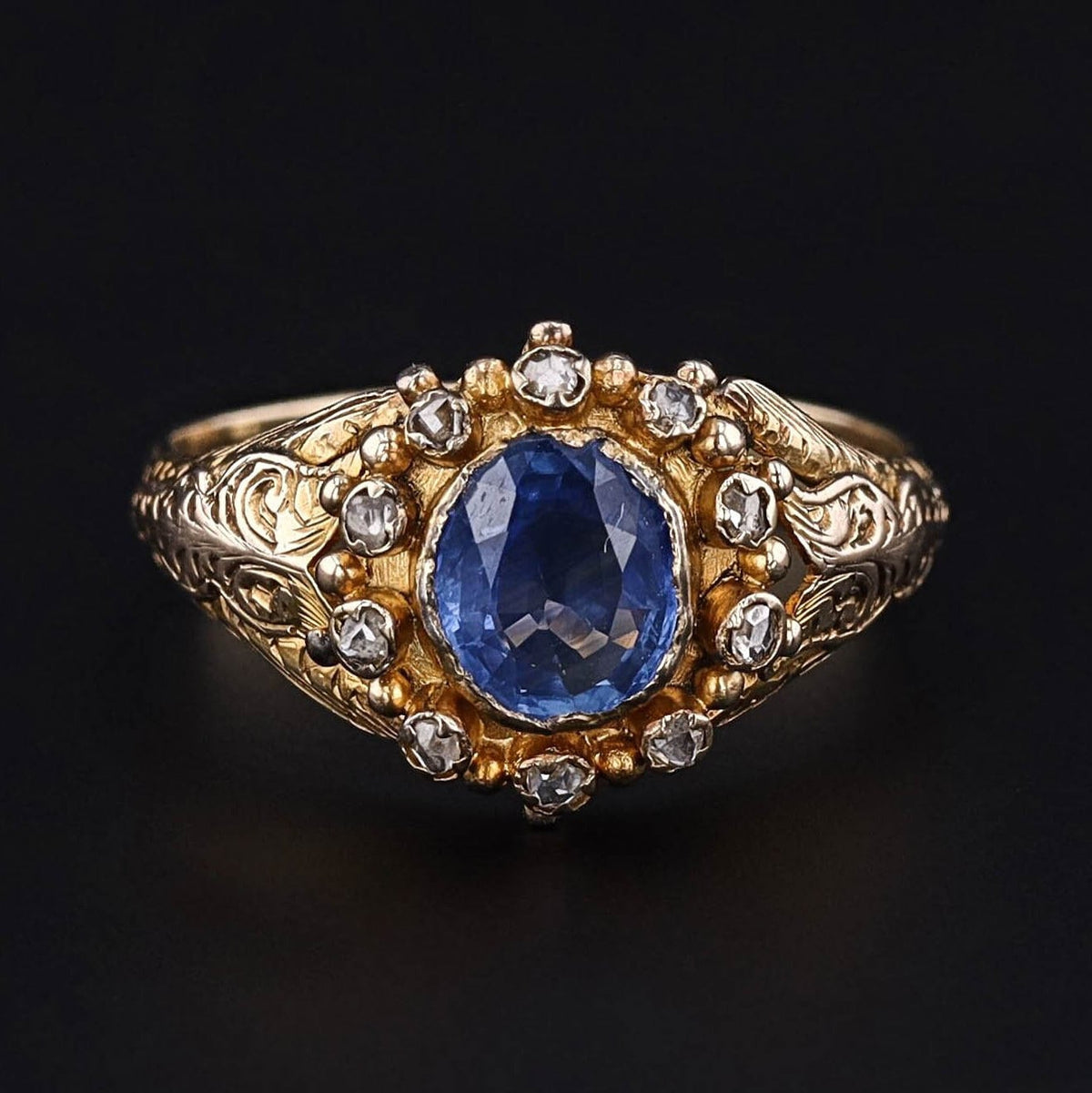 Antique Sapphire Ring | Victorian Ring - Trademark Antiques