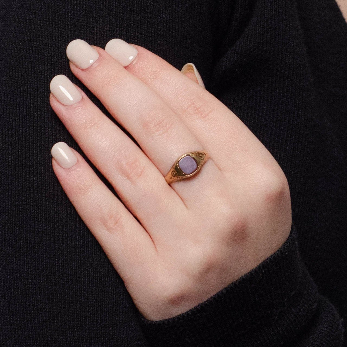 Antique Sardonyx Signet Ring of 14k Gold - Trademark Antiques