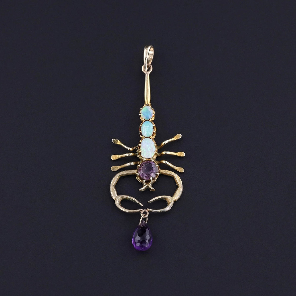 Antique Scorpion Pendant of 10k Gold - Trademark Antiques